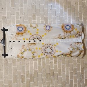 NWT Desigual Women's White Summer Button Down Maxi Skirt (Sz 6)